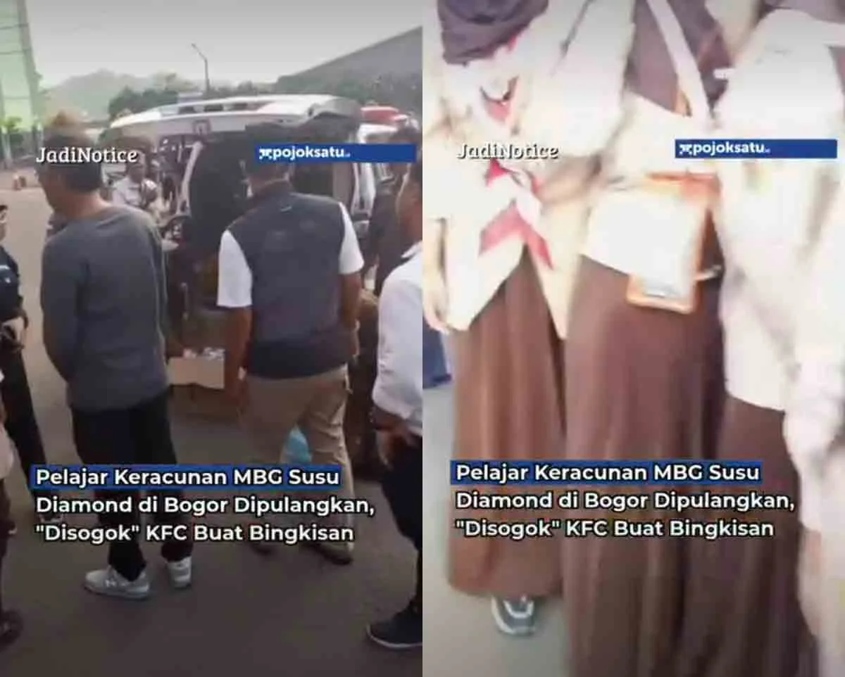 Pelajar Bogor yang Keracunan MBG Susu Diamond Dipulangkan dengan Bingkisan KFC
