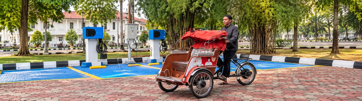 Becak Listrik yang Ada di Kota Bogor