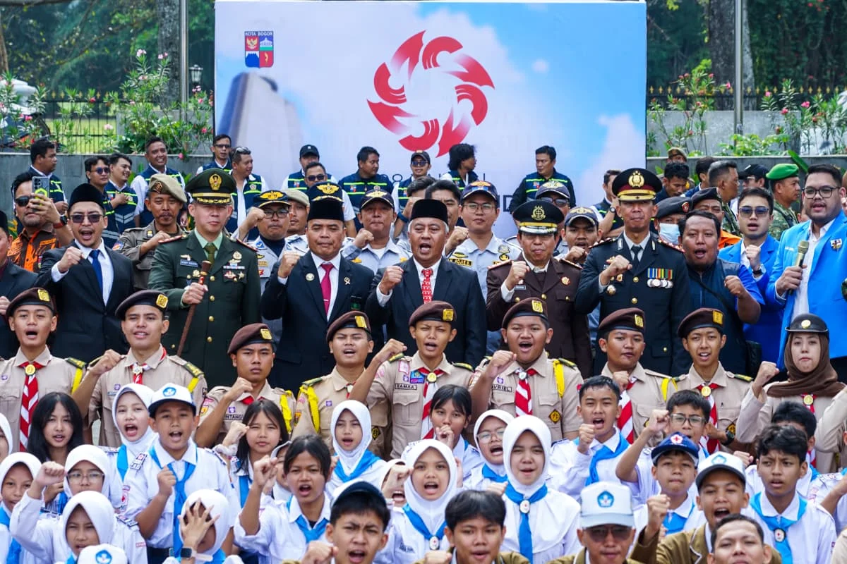 Sekda Kota Bogor, Denny Mulyadi, usai memimpin upacara peringatan Hari Sumpah Pemuda ke-98 tingkat Kota Bogor di Plaza Balai Kota Bogor, Rabu (28/10/2026).