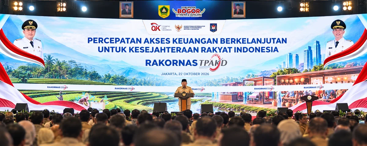 Bupati Bogor Rudy Susmanto menghadiri Rakornas TPAKD 2026 di JIEXPO Jakarta bersama Presiden Prabowo Subianto