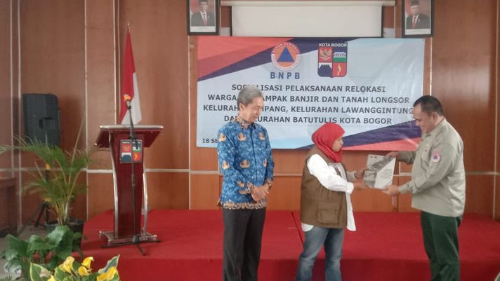 Pemkot Bogor dan BNPB Sosialisasi Relokasi Warga Terdampak Banjir dan Tanah Longsor