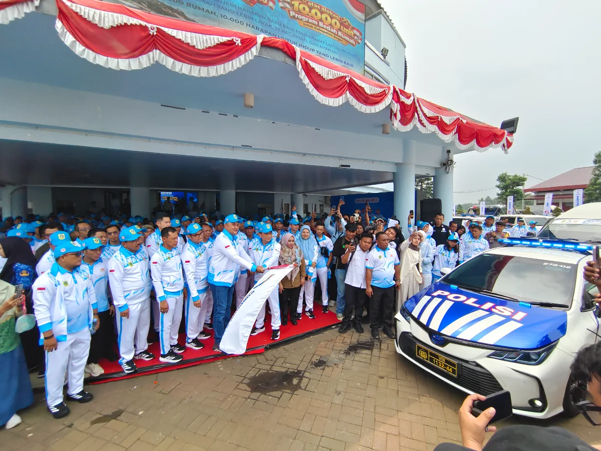 Bupati Bogor Rudy Susmanto melepas Kontingen Kabupaten Bogor untuk mengikuti Porprov Jabar XV/2026, Rabu (28/10).