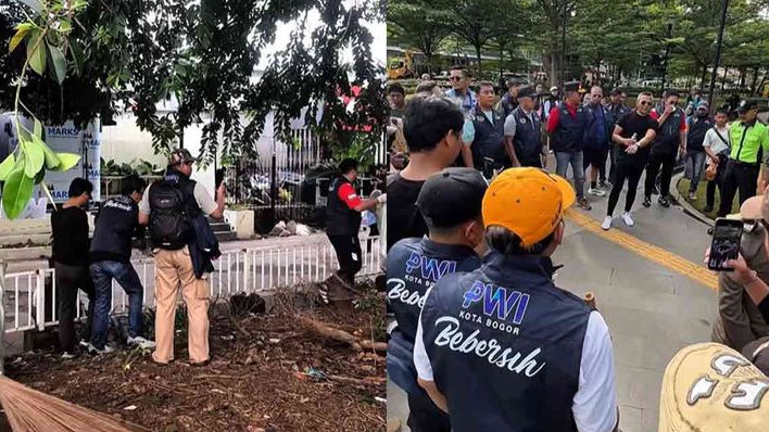 Pasca Libur Akhir Tahun, Alun-alun Kota Bogor Mulai Dibersihkan Dari Sampah dan Barang Milik PKL