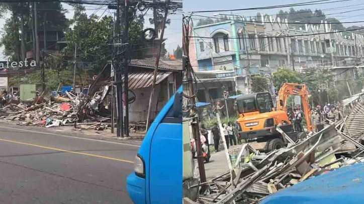 Dianggap Jadi Biang Macet, Puluhan Lapak PKL di Simpang Cisarua Bogor Resmi Dibongkar
