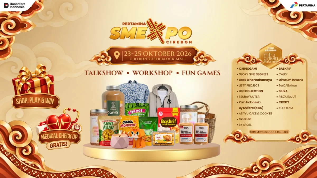 Pertamina SMEXPO 2026 hadir di Cirebon pada 23–25 Oktober.
